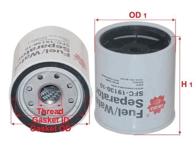 FUEL WATER SEPERATOR FITS - TecDoc Only