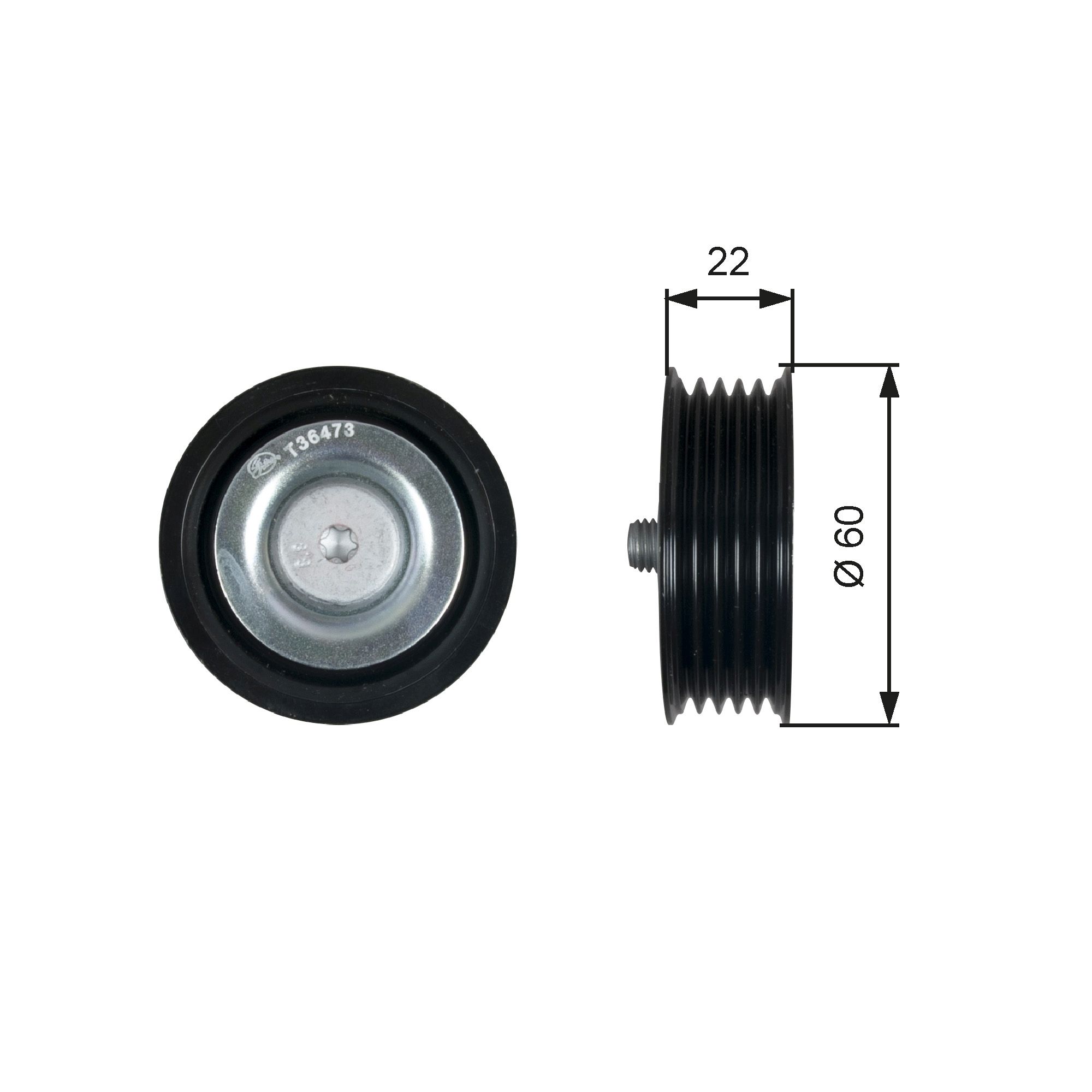 Umlenk-/F&uuml;hrungsrolle, Keilrippenriemen