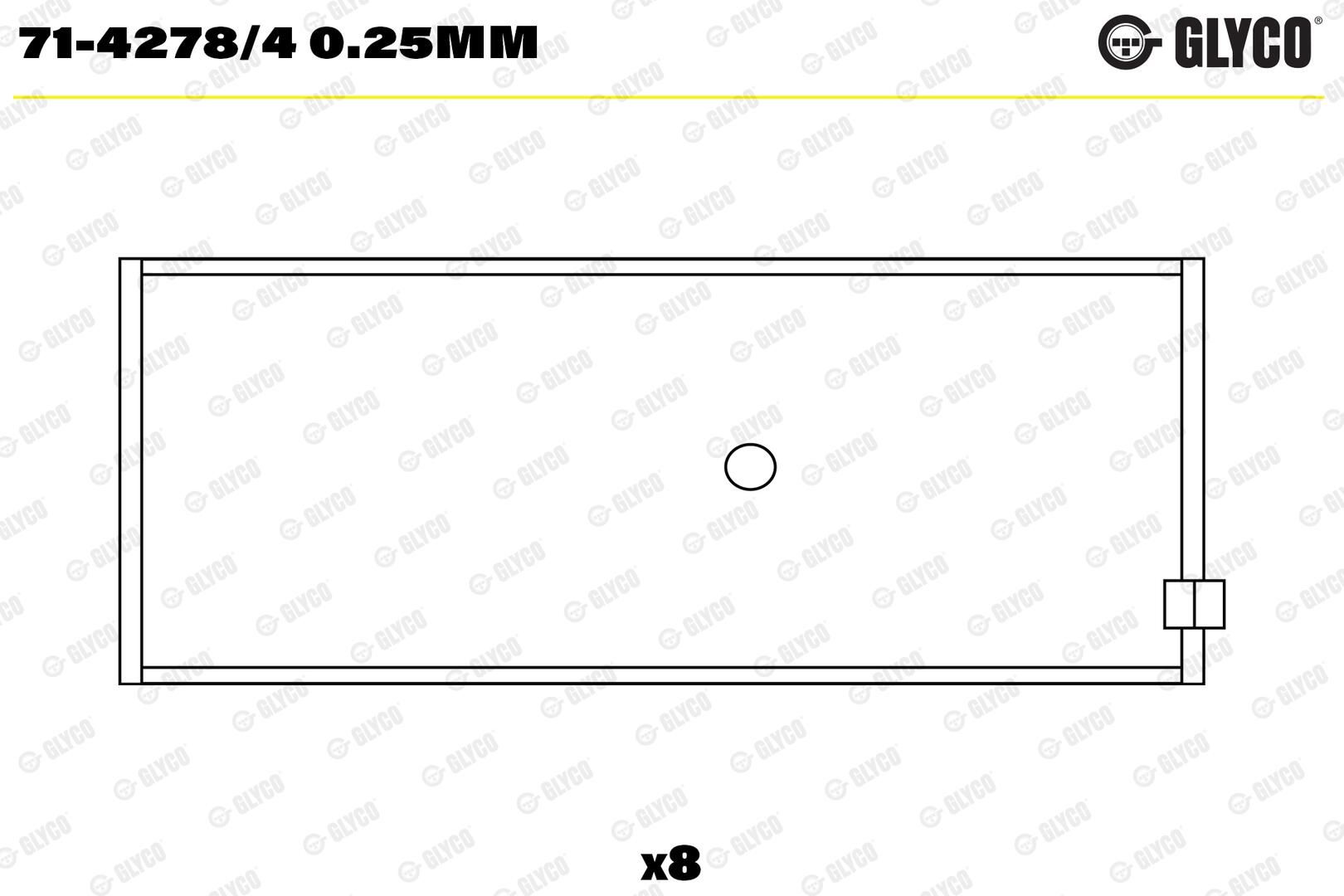 GLYCO 71-4278/4 0.25mm - Pleuellager