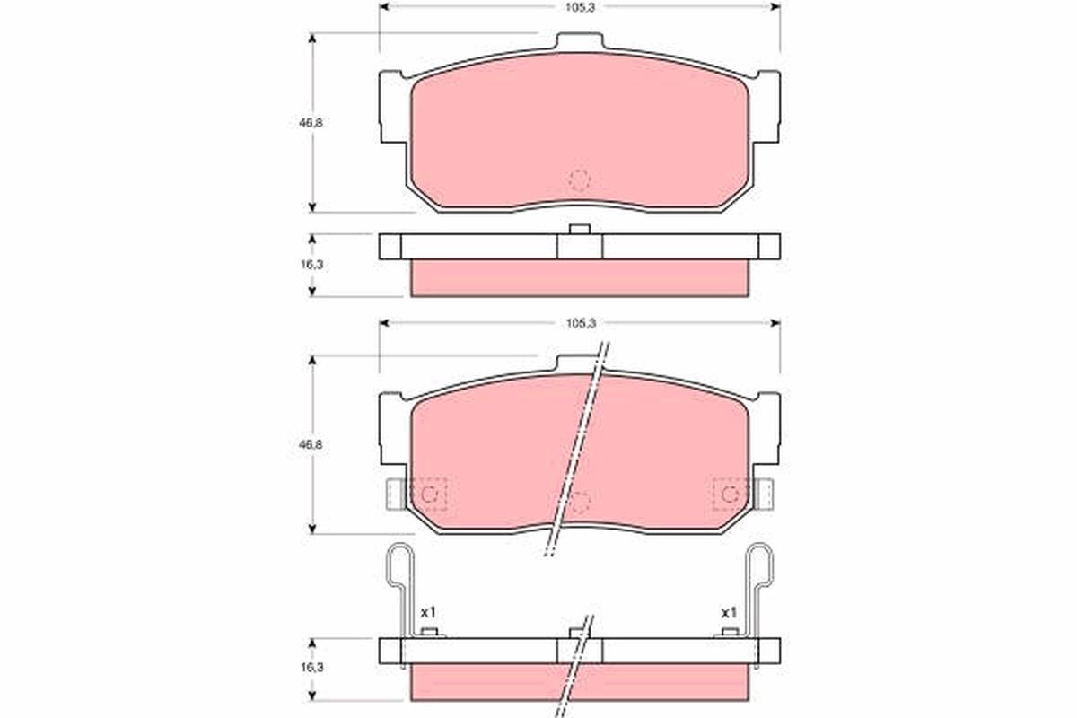 TRW DISC BRAKE PADS - TecDoc Only