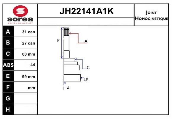 KIT CV JOINT AVEC KR  - MAZDA