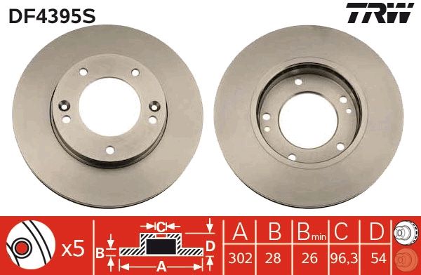 TRW BRAKE DISC - TecDoc 1