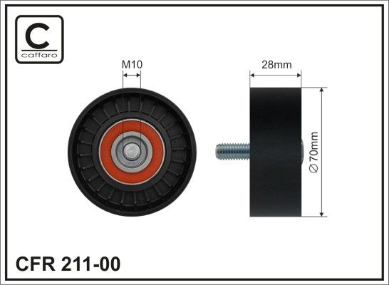 Deflection/Guide Pulley, V-ribbed belt 211-00