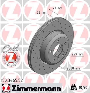 150.3465.52 ZIMMERMANN SPORT Z féktárcsa