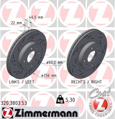 320.3803.53 ZIMMERMANN BLACK Z féktárcsa