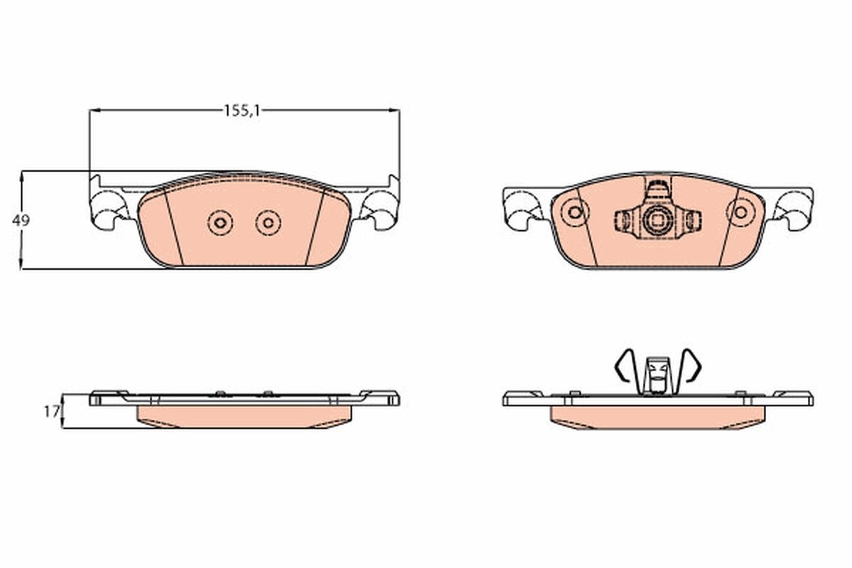 Brake Pad Set, disc brake GDB2157