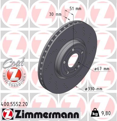 Zimmermann 400.5552.20 Bremsscheibe