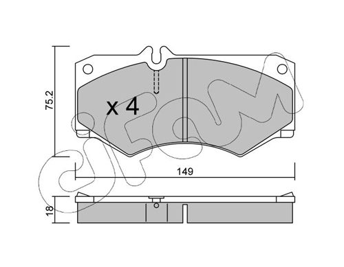 Комплект тормозных колодок, дисковый тормоз 822-014-0