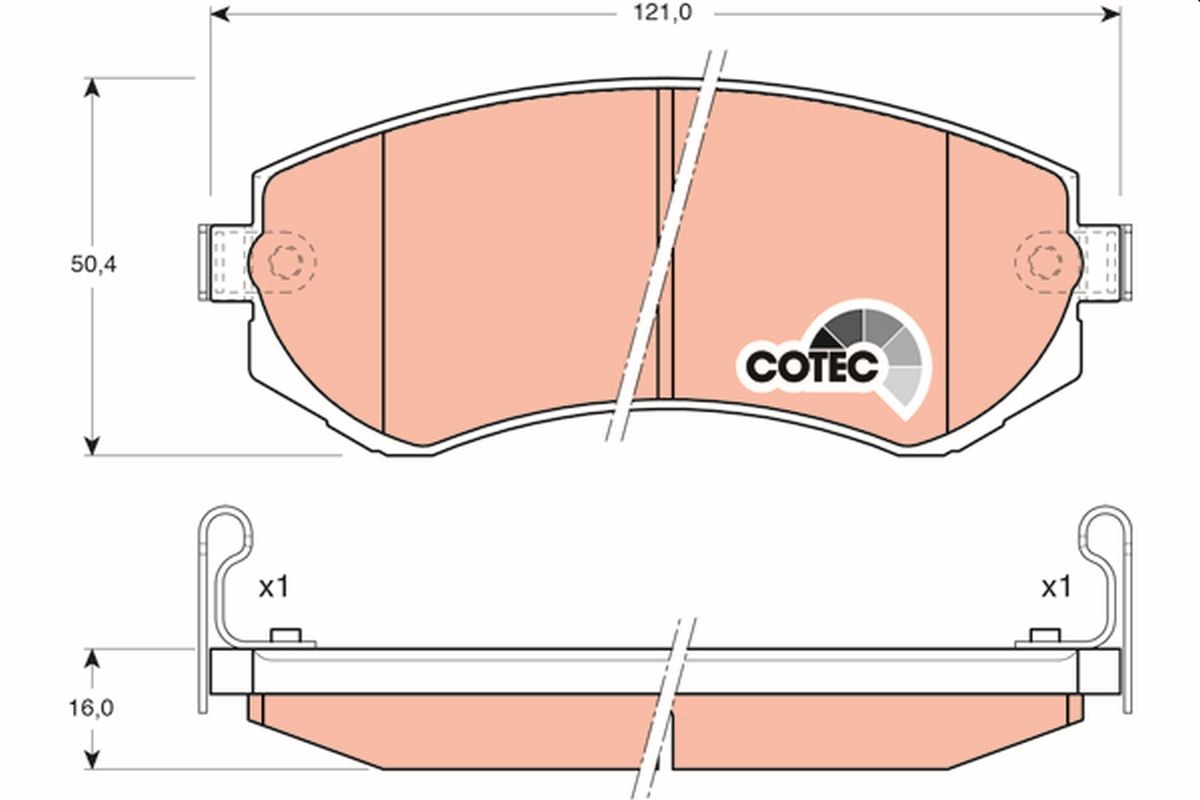 Brake Pad Set, disc brake GDB3208