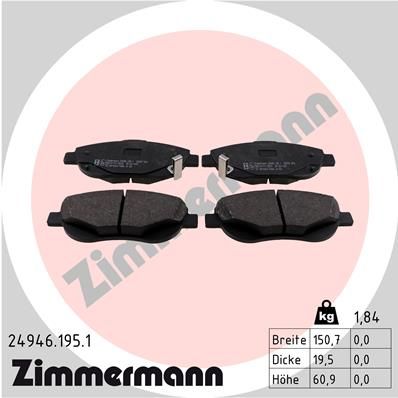 Brake Pad Set, disc brake 24946.195.1