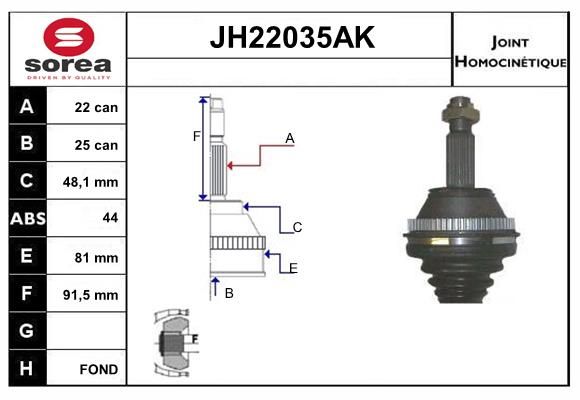 KIT CV JOINT AVEC KR049 - DELTA