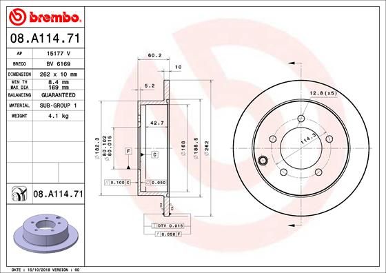 Brake Disc 08.A114.71