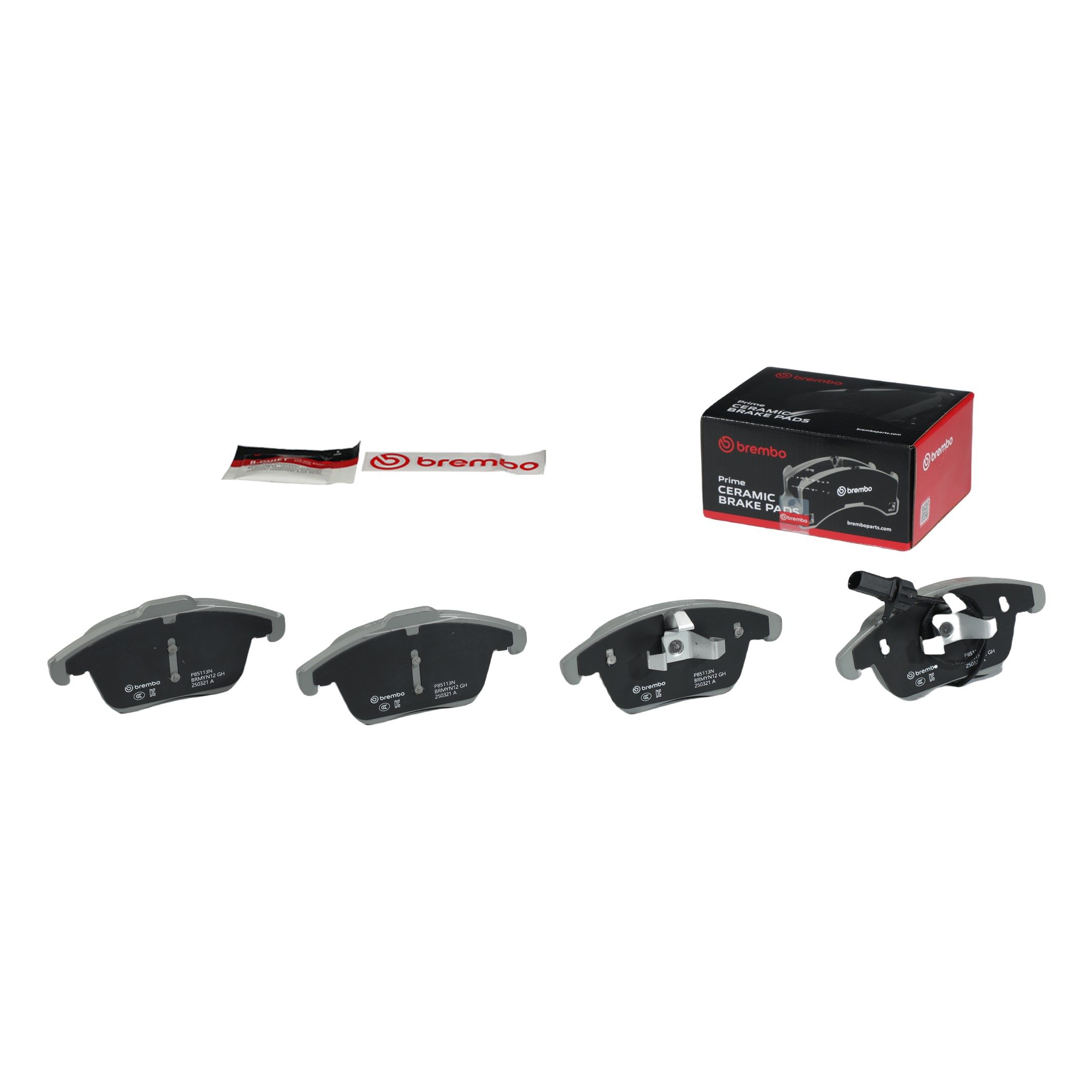 BREMBO DISC PAD -  AUDI A4 1.8 TFSI B8 08-17 (FRT) *incl. 1 W/Sensor - TecDoc 1
