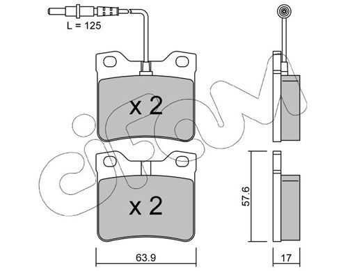 Brake Pad Set, disc brake 822-192-0
