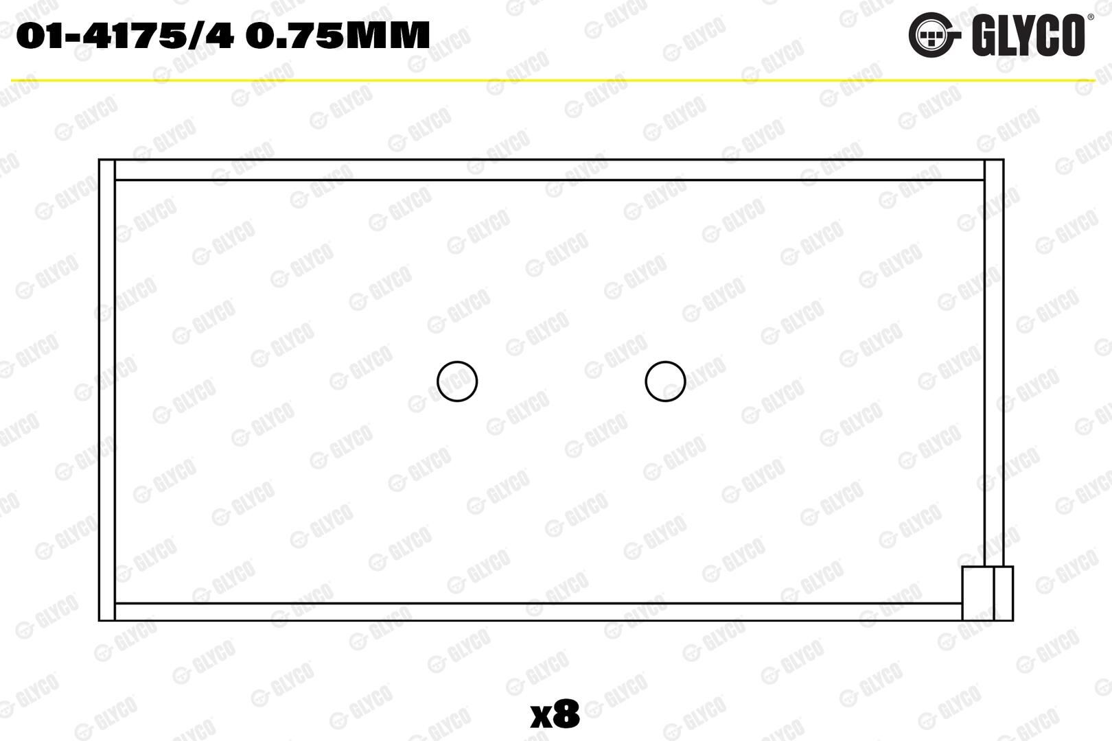 GLYCO 01-4175/4 0.75mm - Pleuellager