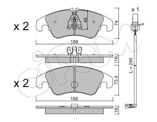 Bremsbelagsatz, Scheibenbremse