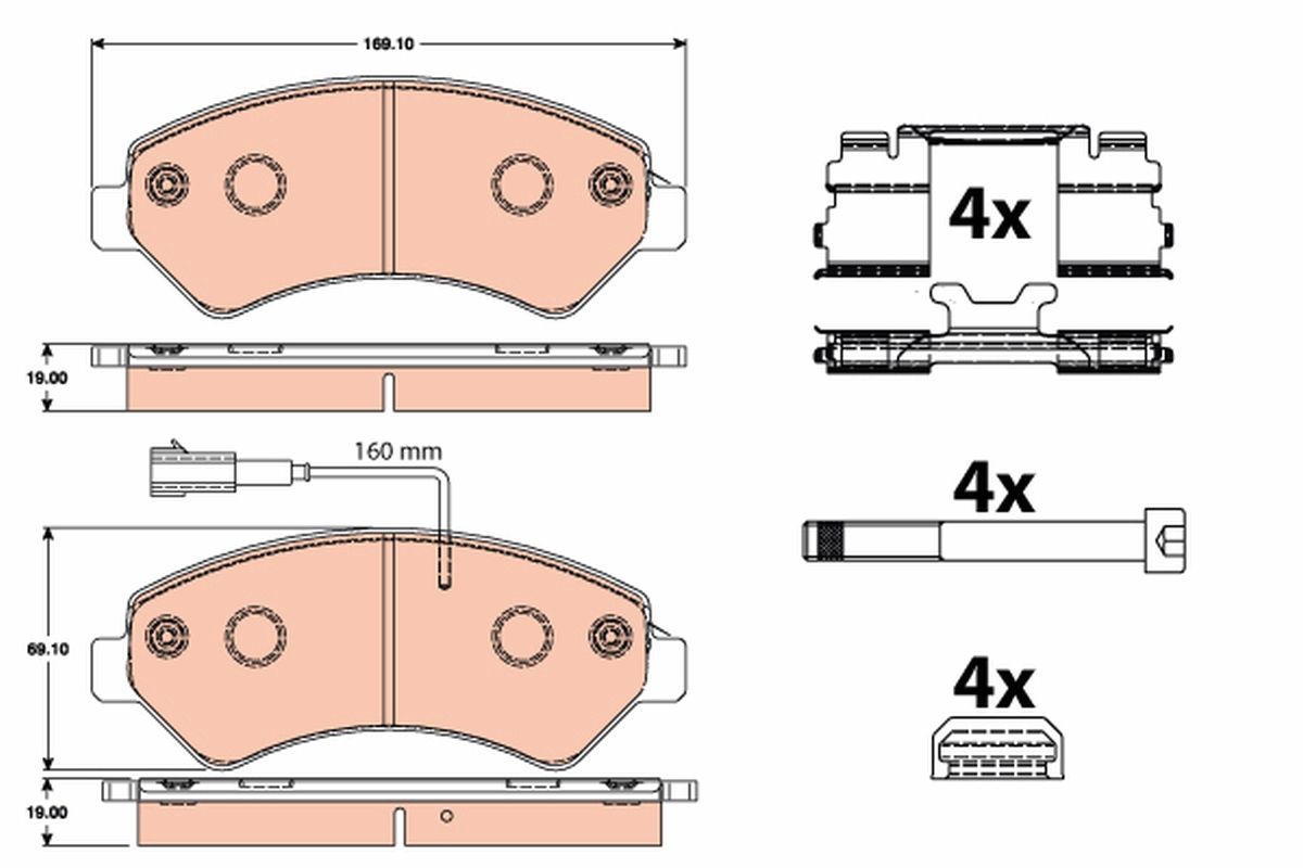 Brake Pad Set, disc brake GDB2072