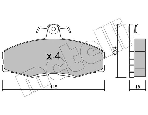 Brake Pad Set, disc brake 22-0039-0