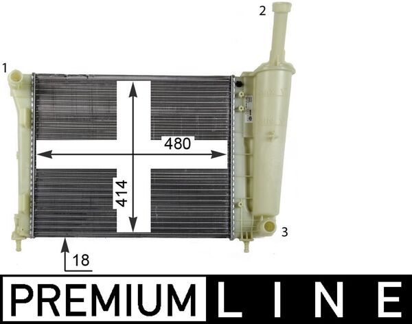 CR 1859 000P MAHLE BEHR *** PREMIUM LINE *** hűtő, motorhűtés