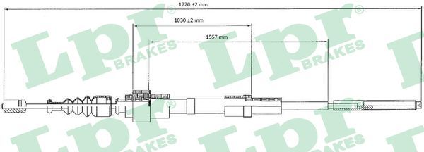 Cable Pull, parking brake C0956B