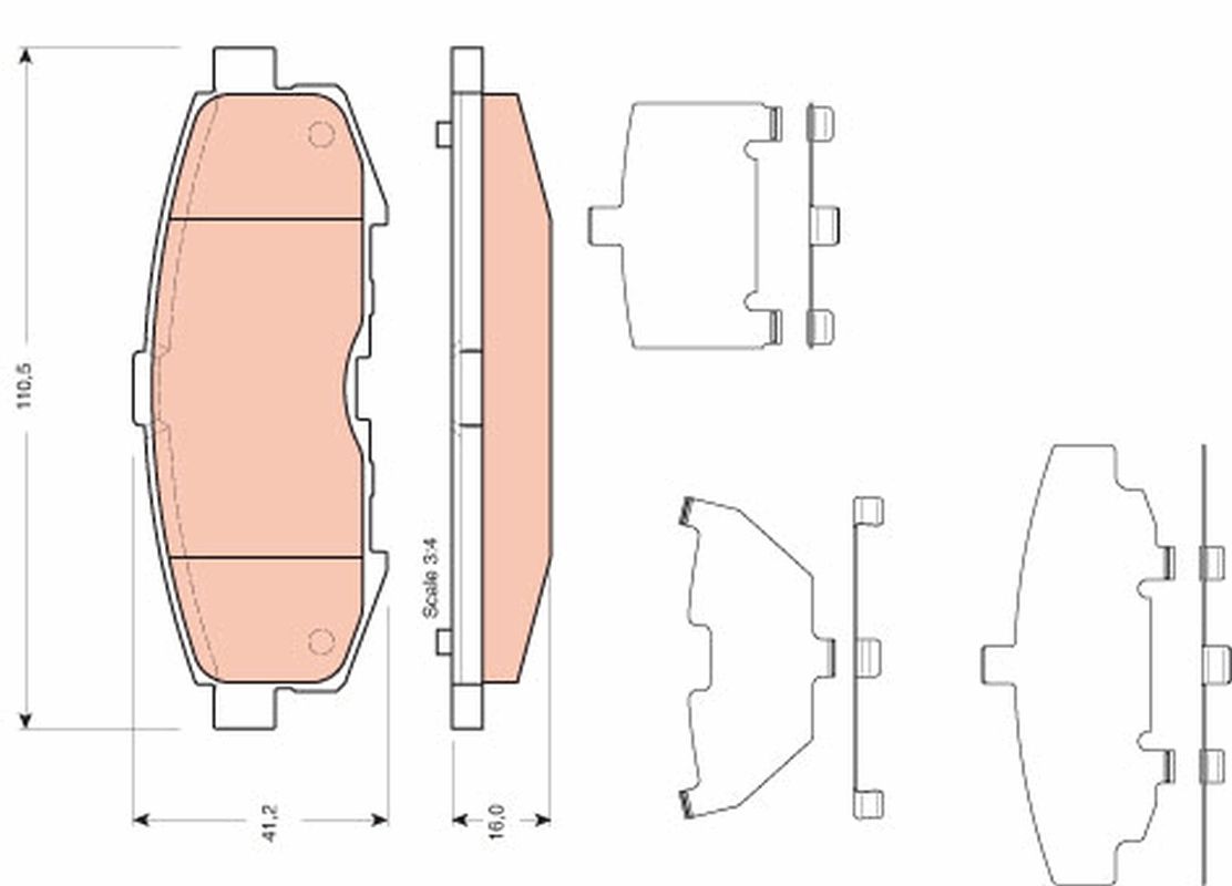 Brake Pad Set, disc brake GDB3406