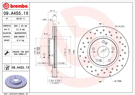 Brake Disc 09.A455.1X