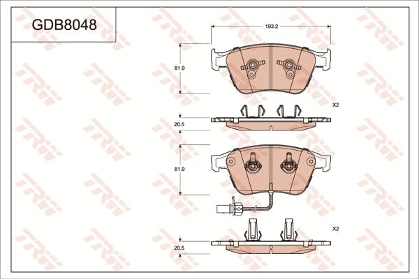 TRW DISC BRAKE PADS - TecDoc Only