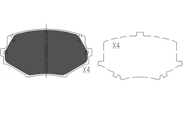 Brake Pad Set, disc brake KBP-4527