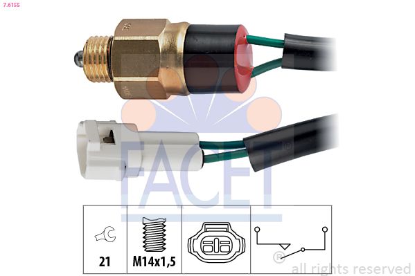 7.6155 FACET Made in Italy - OE Equivalent kapcsoló, tolatólámpa