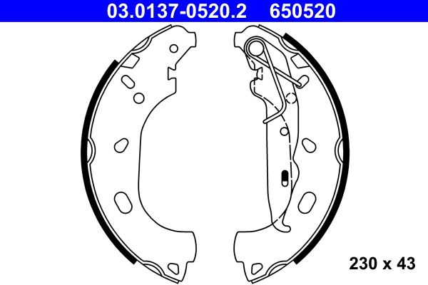 Brake Shoe Set 03.0137-0520.2