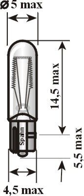 Glühlampe, Instrumentenbeleuchtung Glühlampe, Instrumentenbeleuchtung