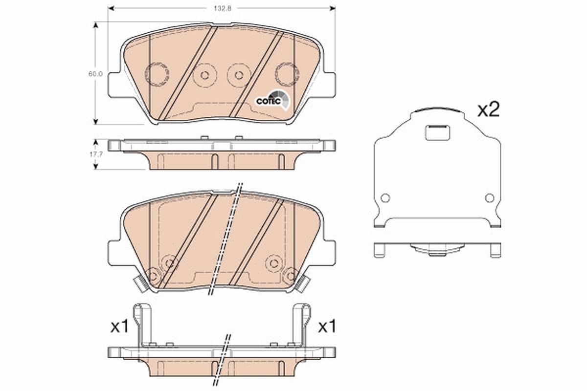 Brake Pad Set, disc brake GDB3549