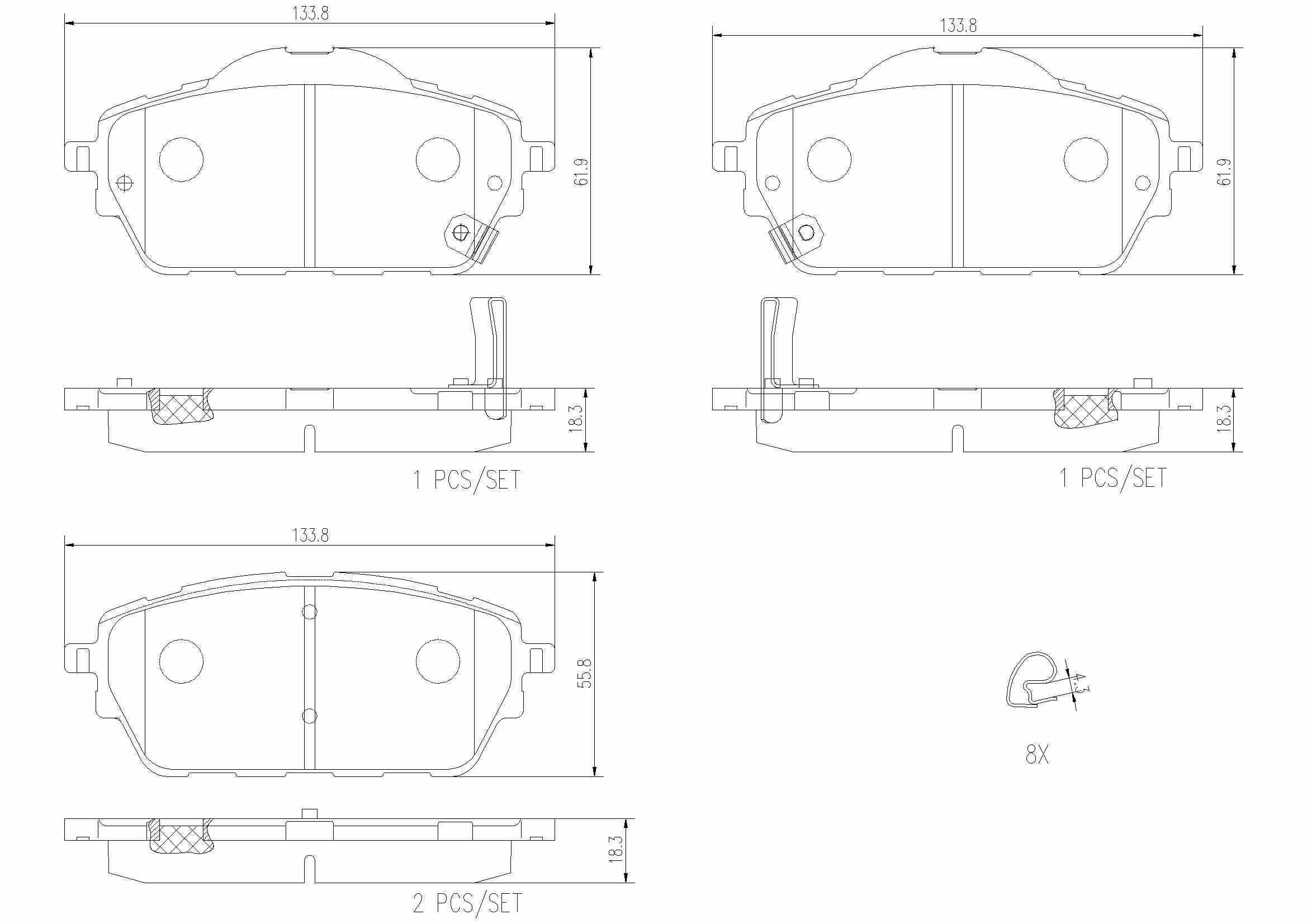 BREMBO DISC PAD -  HAVAL H2 15-On (FRT) - TecDoc 1