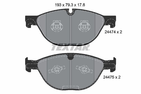 Brake Pad Set, disc brake 2447401