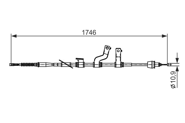 BOSCH 1 987 482 572 Cable Pull, parking brake