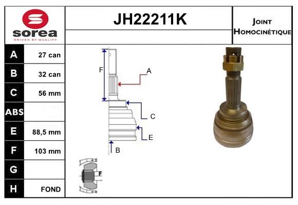 KIT CV JOINT AVEC KR026 - PRIMERA