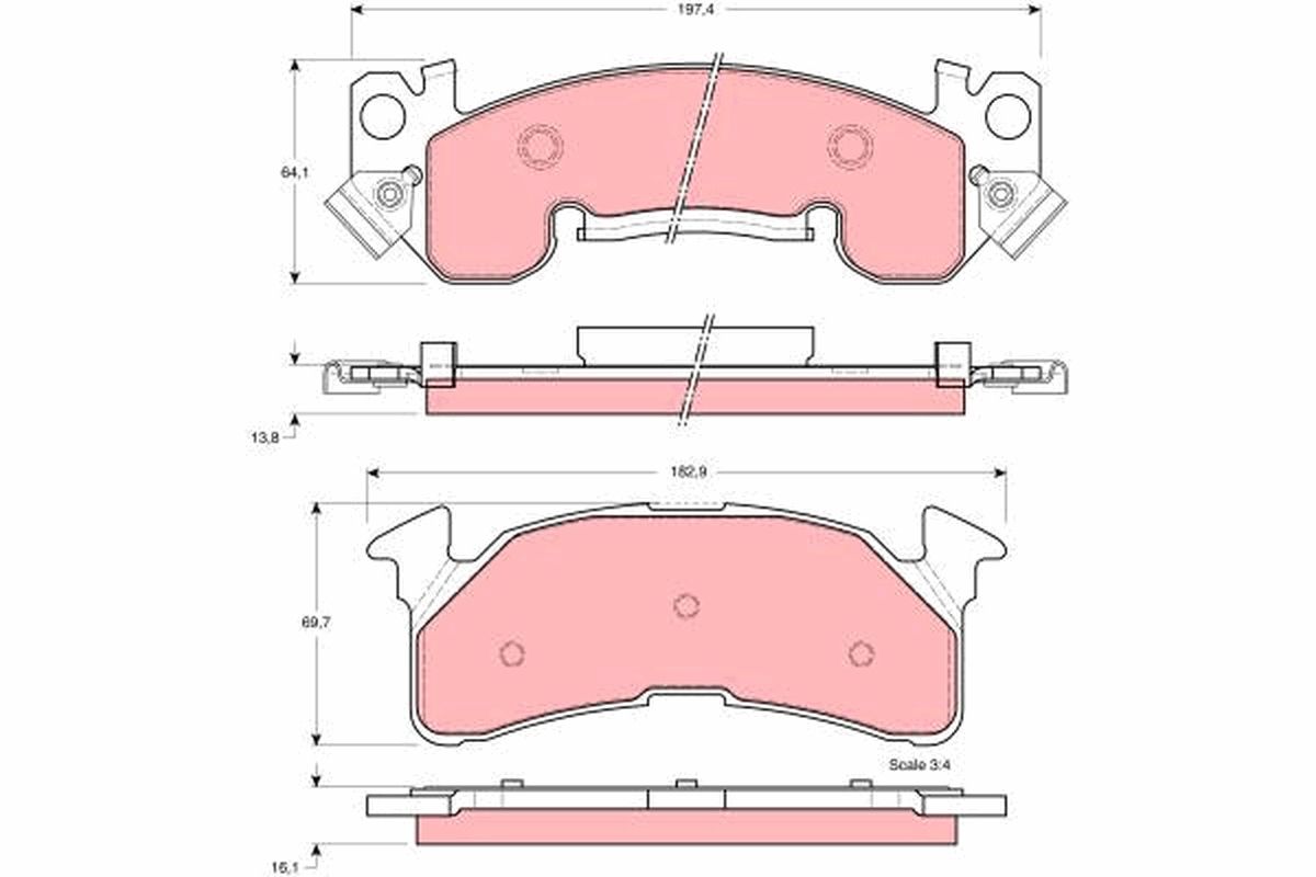 TRW DISC BRAKE PADS - TecDoc Only