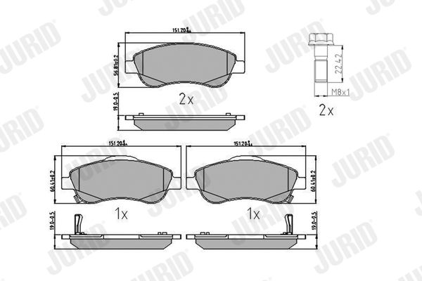 Brake Pad Set, disc brake 572605J