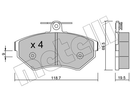 Brake Pad Set, disc brake 22-0215-0