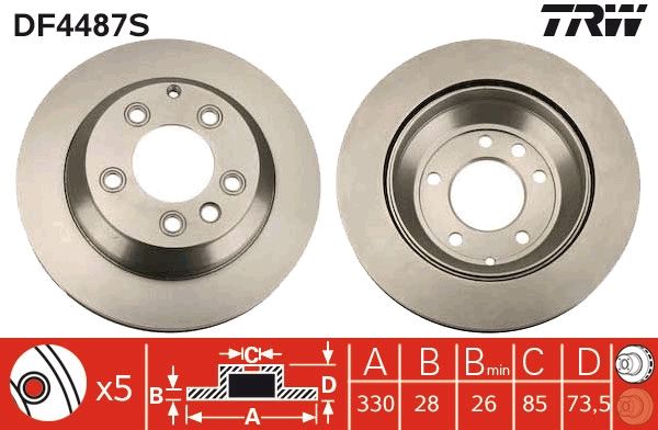 TRW BRAKE DISC - TecDoc 1