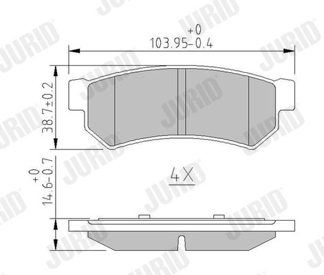 Brake Pad Set, disc brake 573633J