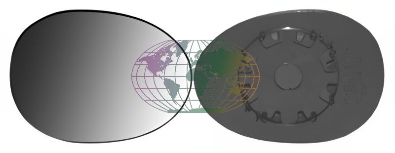 SPIEGELGLAS met montageplaat