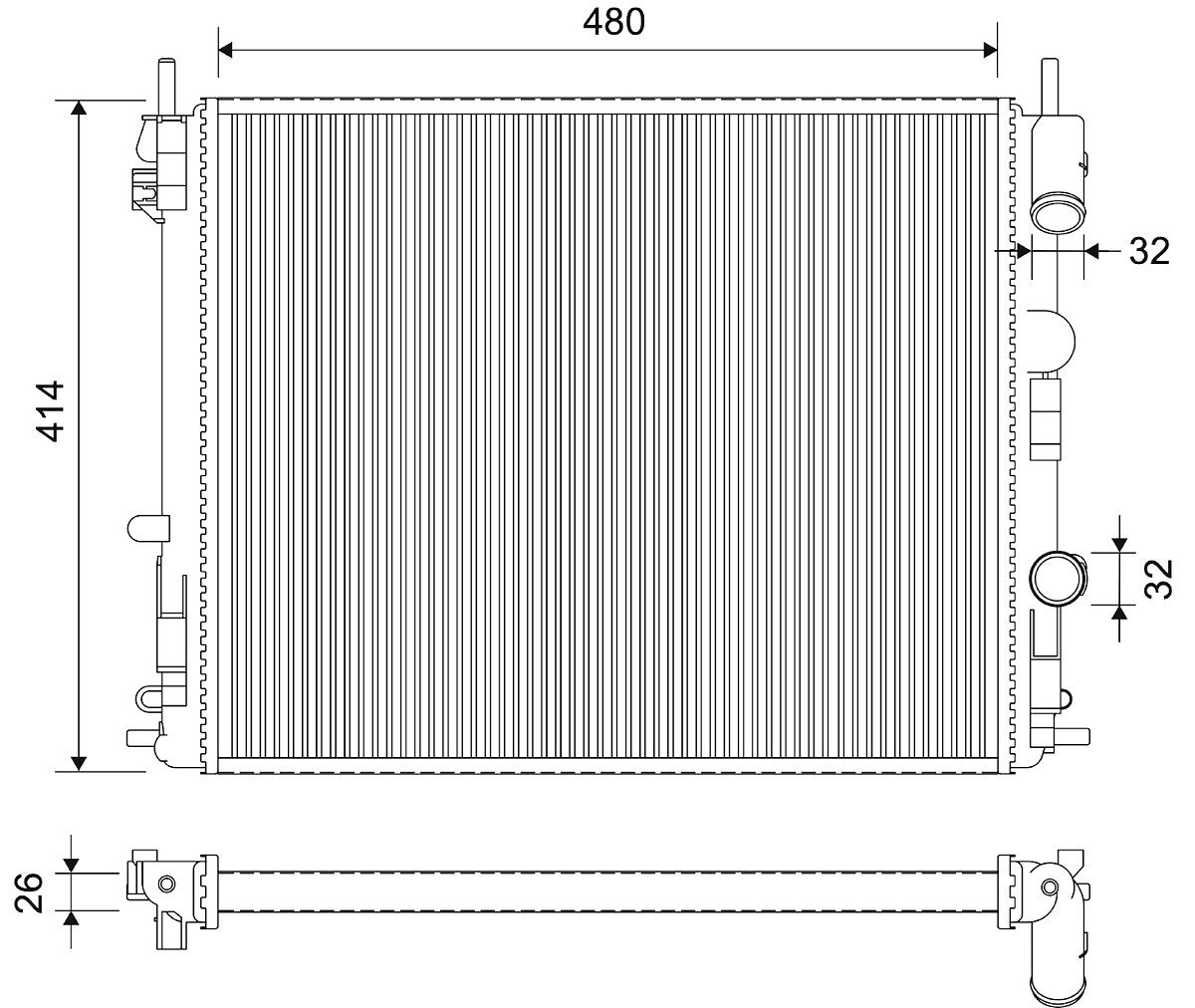 VALEO 732721 - K&uuml;hler, Motork&uuml;hlung