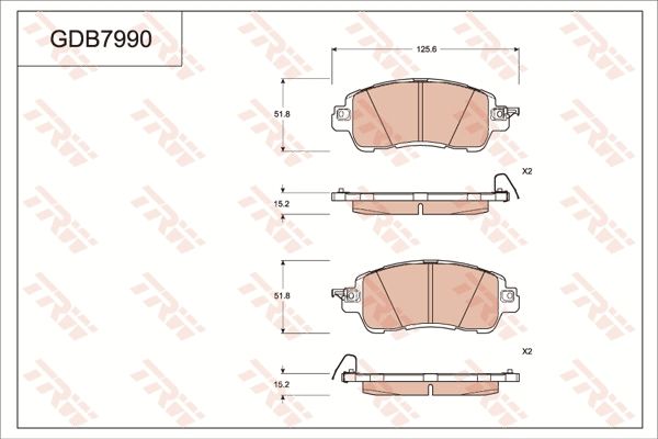 TRW DISC BRAKE PADS - TecDoc Only