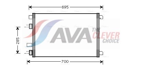AVA QUALITY COOLING RTA5305 - Kondensator, Klimaanlage