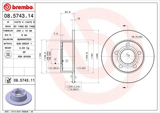 Brake Disc 08.5743.11