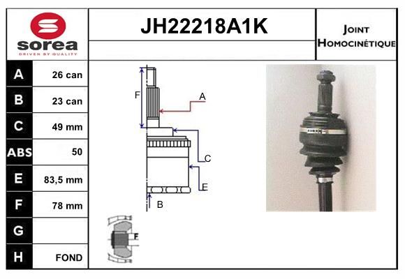 KIT CV JOINT AVEC KR006 - CIVIC-216