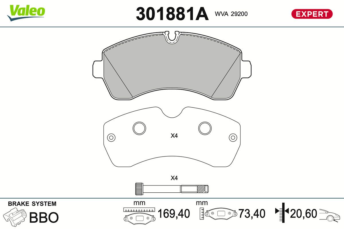 Bremsbelagsatz, Scheibenbremse