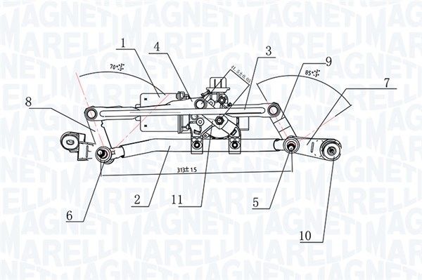 MAGNETI MARELLI 064377500010 Window Cleaning System