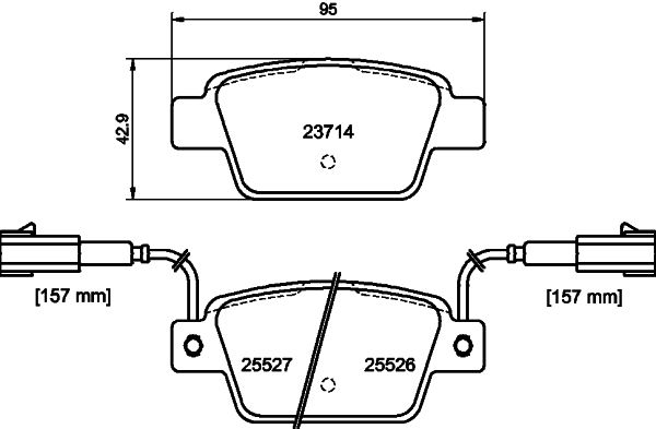 Brake Pad Set, disc brake 8DB 355 020-181